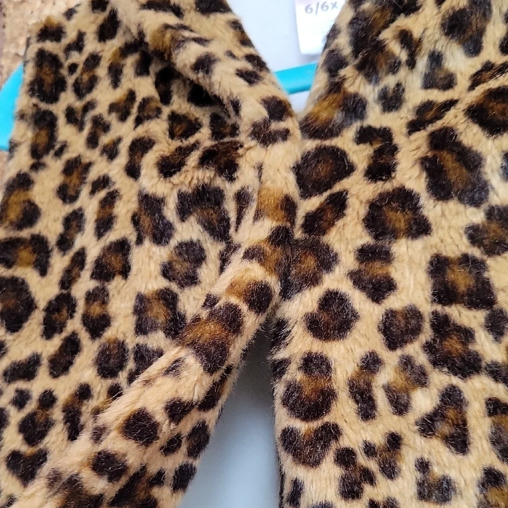 Carter's Kids Leopard Print Faux Fur Vest Size 6